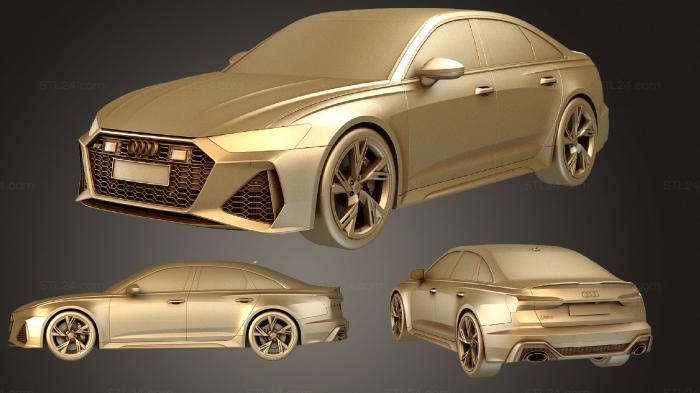 Автомобили и транспорт (Седан Audi RS6 2020, CARS_0657) 3D модель для ЧПУ станка